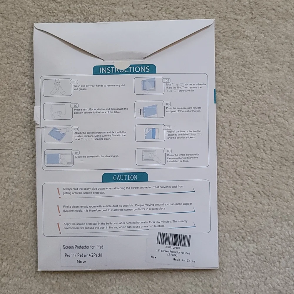 screen protector for iPad, Pro 11/iPad air4 (2 pack)